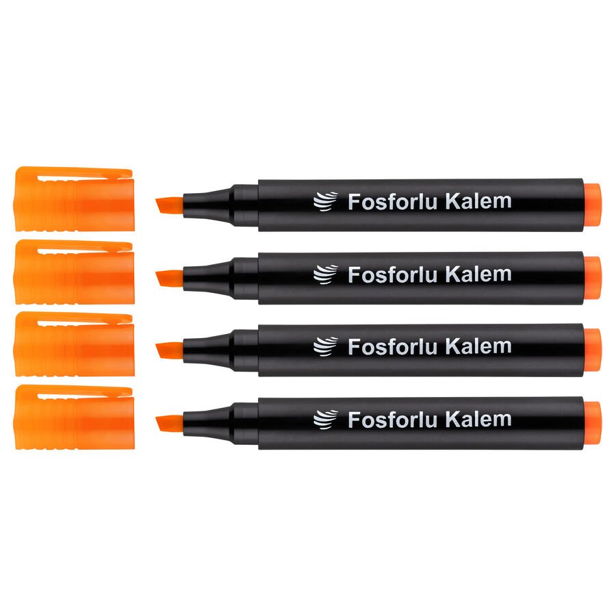Lotte Fosforlu Kalem 4'lü Turuncu x 12 Set