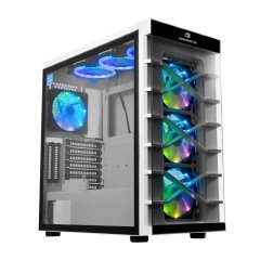 GameBooster GB-PR021BW USB3.0 Full Beyaz Tempered Glass 7xRGB Fanlı kasa (PSU Yok)