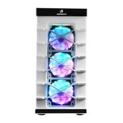 GameBooster GB-PR021BW USB3.0 Full Beyaz Tempered Glass 7xRGB Fanlı kasa (PSU Yok)