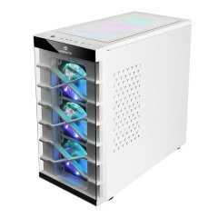 GameBooster GB-PR021BW USB3.0 Full Beyaz Tempered Glass 7xRGB Fanlı kasa (PSU Yok)