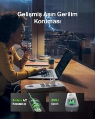 BELKIN BSV604 2 METRE 6LI USBA AKIM KOR. PRIZ