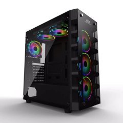 PowerBoost X59RGB 650w 80+ USB 3.0 Tempered Glass 6 xRGB Fanlı Gaming Kasa