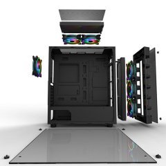 PowerBoost X59RGB 650w 80+ USB 3.0 Tempered Glass 6 xRGB Fanlı Gaming Kasa