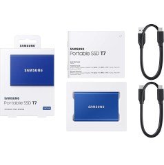Samsung T7 500GB USB 3.2 Mavi Taşınabilir