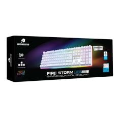 GameBooster G918 Fire Storm RGB Blue Switch Kablolu Mekanik Oyuncu Klavyesi Beyaz