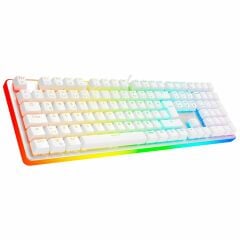 GameBooster G918 Fire Storm RGB Red Switch Kablolu Mekanik Oyuncu Klavyesi Beyaz