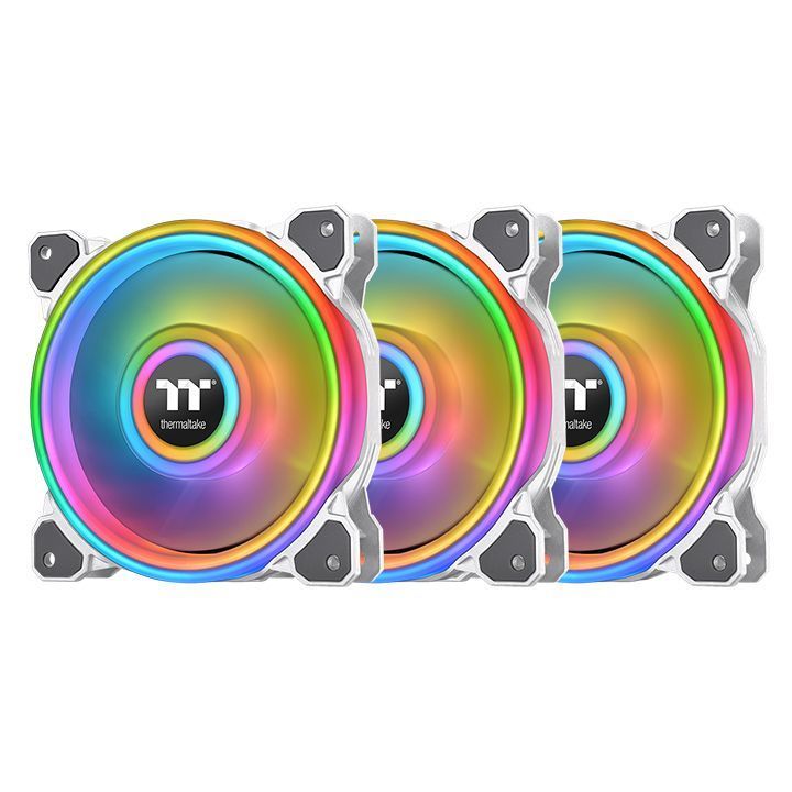 Thermaltake Quad Riing Beyaz Dört Farklı Led Katmanlı ARGB 3x120mm Fan + Kontrolcülü Kasa Fanı Kiti