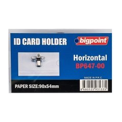 Bigpoint İğneli Yaka Kartı 90x54mm 50'li Poşet