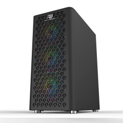 PowerBoost VK-M202B USB 3.0 ATX Mesh RGB fan siyah Kasa