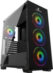 GameBooster GB-PE05B 600w 80+ USB3.0 Full Siyah Tempered Glass RGB Fanlı kasa