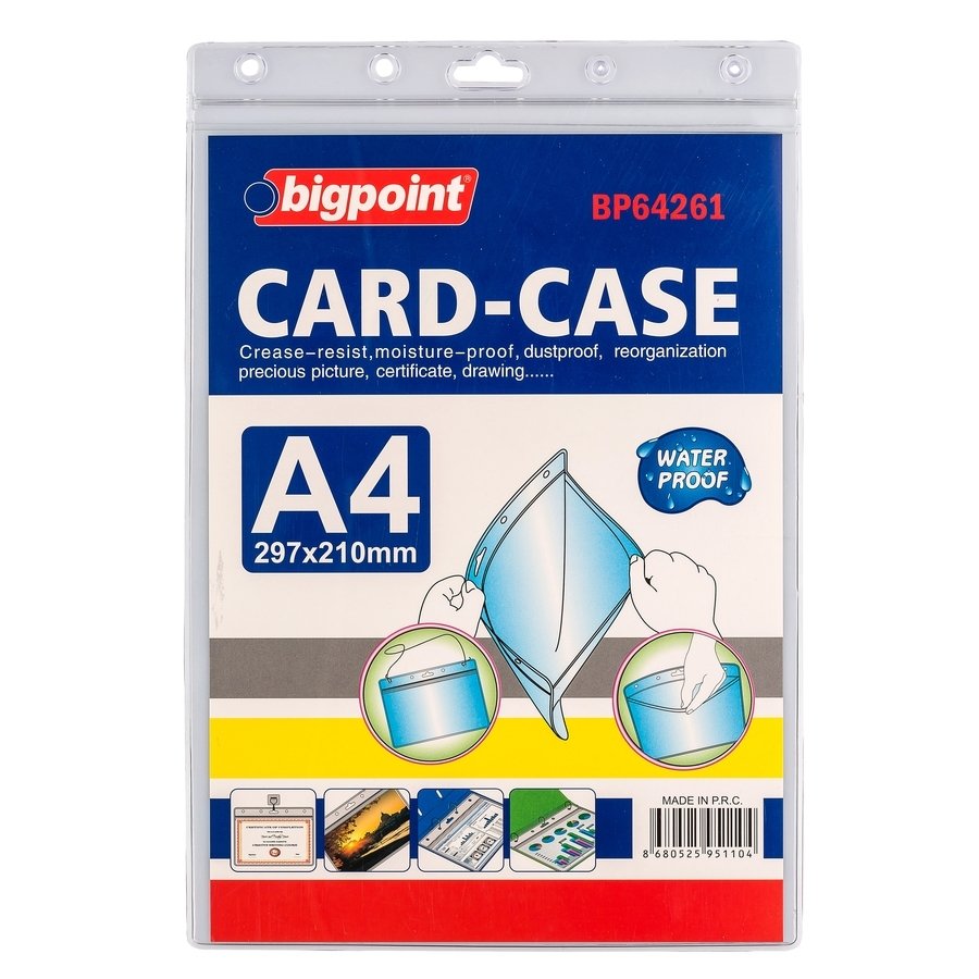 Bigpoint Kilitli Kart Poşeti Dikey A4 (210x297mm) 10'lu Poşet
