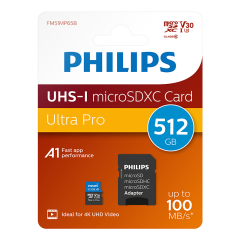 PHIIPS 512GB MICRO SDXC 100 MB/S C10 FM51MP65B/00