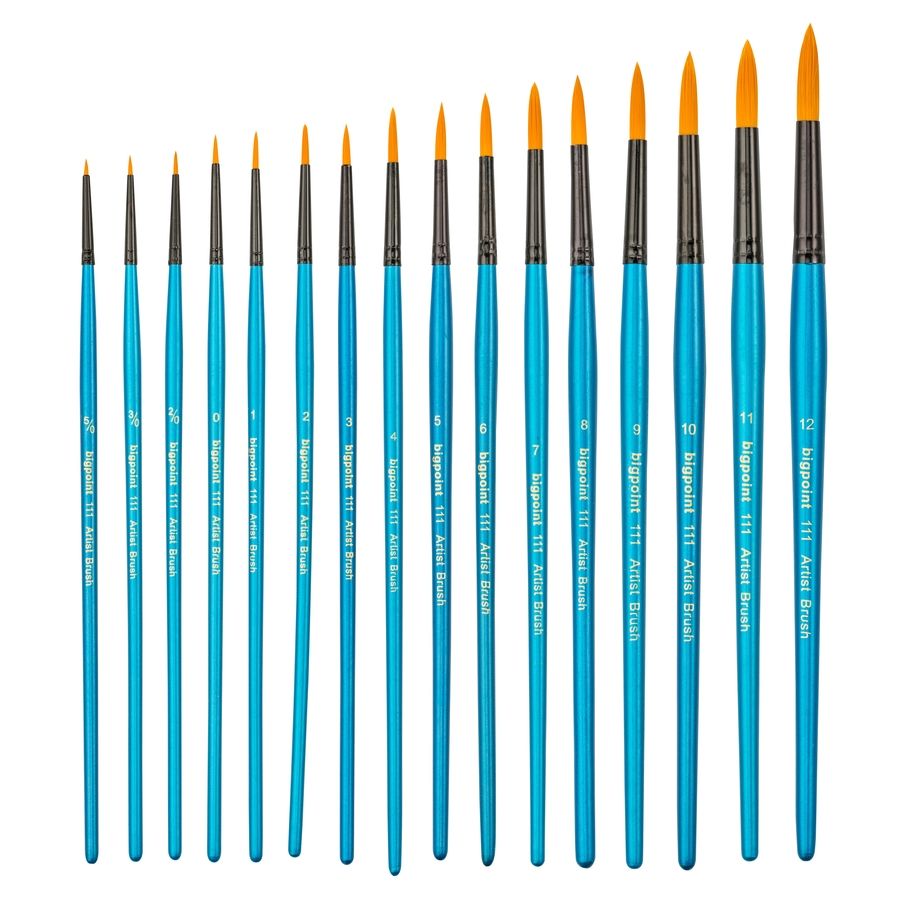 Bigpoint 111 Serisi Golden Sentetik Kıl Yuvarlak Fırça No: 12 12'li Kutu