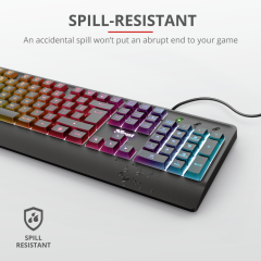 TRUST ZIVA RAINBOW LED IŞIKLI KABLOLU GAMING KLAVYE 23761