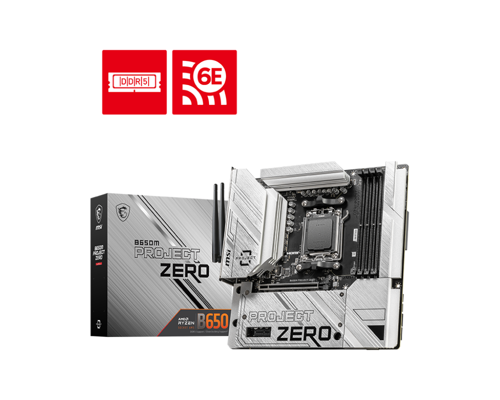 MSI B650M PROJECT ZERO AM5 DDR5 7600MHZ