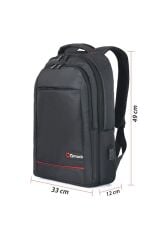 Mack Office MCC-007 17.3'' Office USB Girişli Notebook Sırt Çantası Siyah