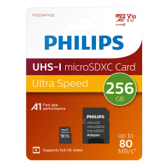 PHILIPS 256GB MICRO SDXC 80 MB/S C10 FM25MP45B/00