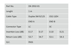 Digitus Fiber Optik Singlemode Sarı (1m)