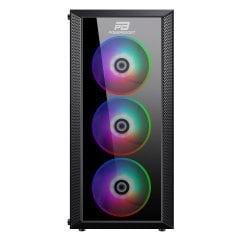 PowerBoost VK-P3380B 550w 80+ USB3.0 ARGB fan Tempered Panel kasa