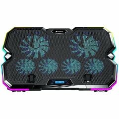 GameBooster GB-NS10 Hurricane RGB 6 Fanlı Fan/RGB Kontrollü 2x USB USB 2.0 Portlu 17'' Notebook Soğutucu