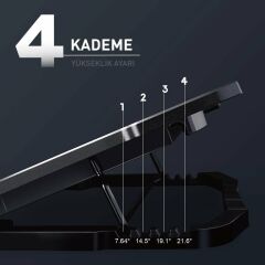 GameBooster GB-NS04 Wind 5 Fanlı 2xUSB Portlu Fan Kontrollü 15.6'' Notebook Soğutucu