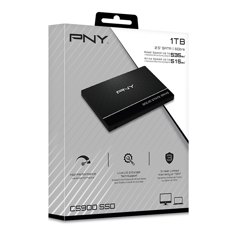 PNY CS900 1TB 535/515MB/s 2.5'' SATA3 SSD Disk (SSD7CS900-1TB-RB)