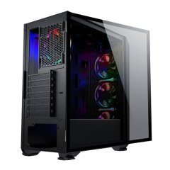 GameBooster GB-G2112B USB3.0 Ring RGB Halo fan Mesh Panel RGB Strip kasa (PSU Yok)