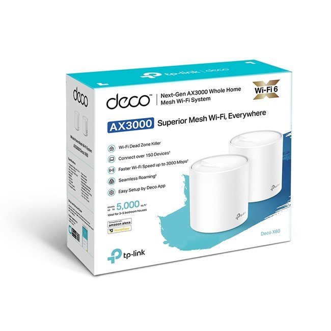 Tp-Link DECO-X60-2P Plus 3000Mbps 2'li Pakt Router