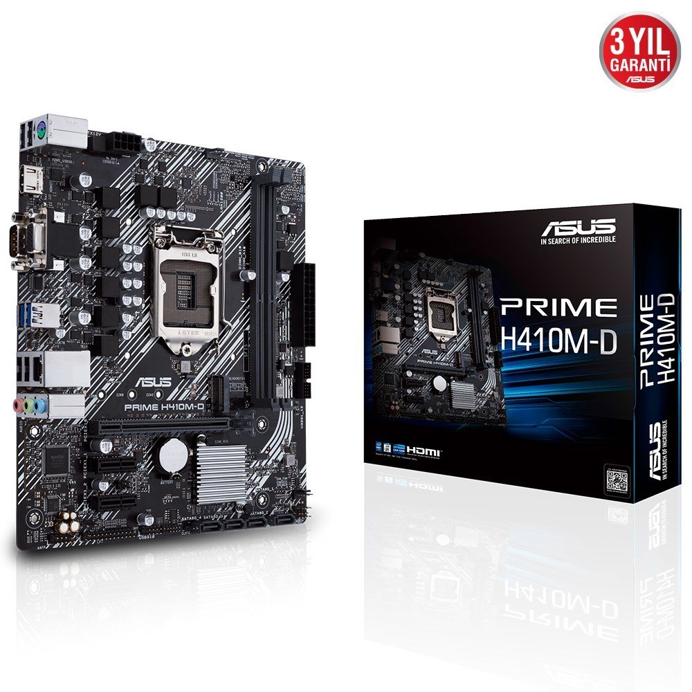 Asus Prime H410M-D 1200P Vga Hdmi Usb3.2