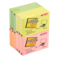 Bigpoint Yapışkanlı Not Kağıdı 75x50mm Neon 4 Renk 12'li Paket