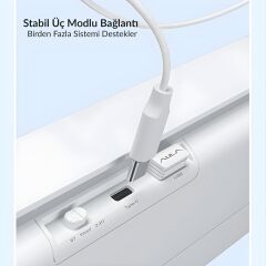 Aula S100 Pro Red Switch Hot Swap RGB Mekanik Klavye Bluetooth Kablolu Kablosuz Bağlantı Mavi
