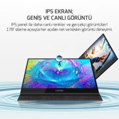 Ezcool Lite E15T 15.6'' 4 ms Full HD IPS 60 Hz Taşınabilir Dokunmatik Monitör ( Sıfır Ölü Piksel Garantili )