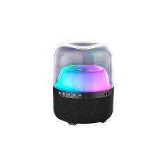 Lecoo RS19 Kablosuz 10W RGB Aydınlatmalı Bluetooth/USB/AUX/SD Kart Stereo Taşınabilir Hoparlör Siyah