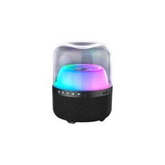 Lecoo RS19 Kablosuz 10W RGB Aydınlatmalı Bluetooth/USB/AUX/SD Kart Stereo Taşınabilir Hoparlör Siyah