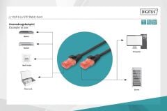 Digitus DK-1617-050/BL U/UTP Cat6 Siyah Kablo (5m)