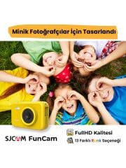 SJCAM FunCam Çocuk Kamerası Beyaz - Çocuklar için Fotoğraf Makinesi 1080p 12MP