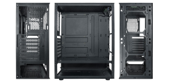 VENTO VG10F 700W TEMPERLİ CAM 4x120MM ATX KASA