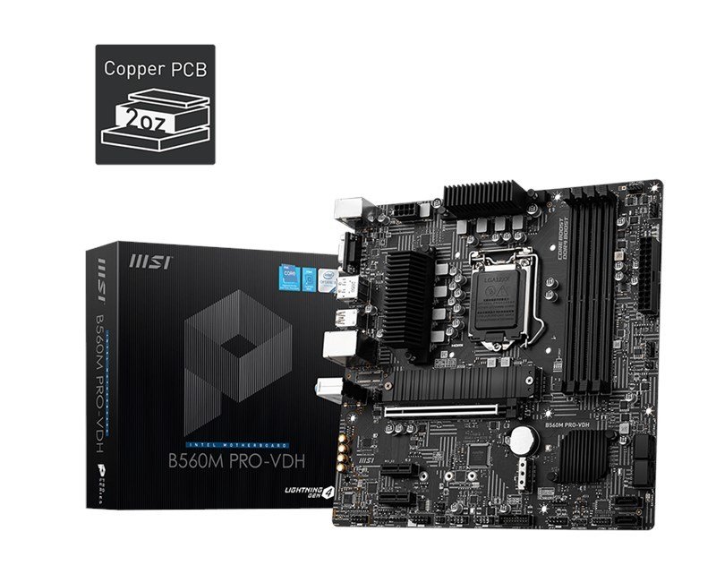MSI B560M Pro-Vdh 1200P D4 Vga Hdmi Dp Usb3.2
