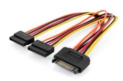 Digitus AK-430405-003-M 0.3 Mt SATA 15 pin to 2 x sata 15 Pin Erkek-Dişi SATA Güç Kablosu