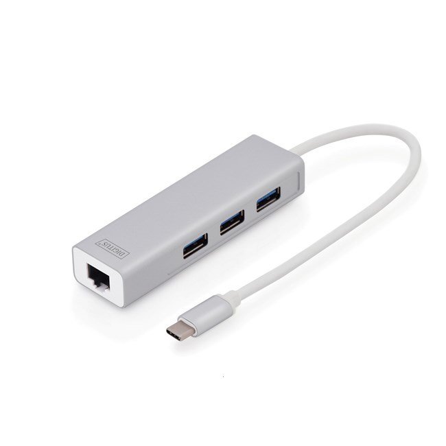 Digitus DA-70255 Type-C - 3xUSB2.0/Rj45(1000Mbps)