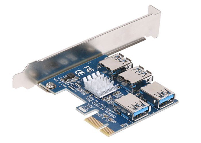 S-link SL-EX15 PCI-E to 4xUSB3.0 Bitcoin Riser Ekr