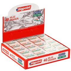 Bigpoint Dust-Free Silgi Beyaz - Küçük Boy 40'lı Kutu