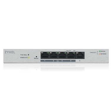 ZYXEL GS1200-5HP 5PORT GIGABIT WEB YÖNETİLİR 4PORT POE SWITCH