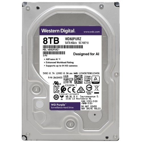 WD 8TB Purple 3.5   256MB Sata 6Gb/s 7/24 WD82PURZ