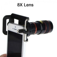 8X Zoom Telefon Kamera Lensi - Mini El Dürbünü - Geniş Açı