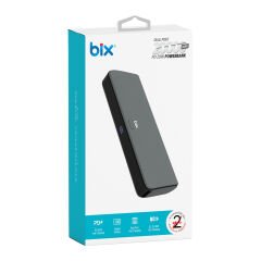 Bix PB203 20000mAh SCP 22.5W USB Çift Çıkışlı Dijital Ekranlı Portatif Powerbank Gri