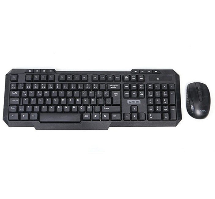 Dark KMW1010 Kablosuz Siyah KlavyeMouse Set