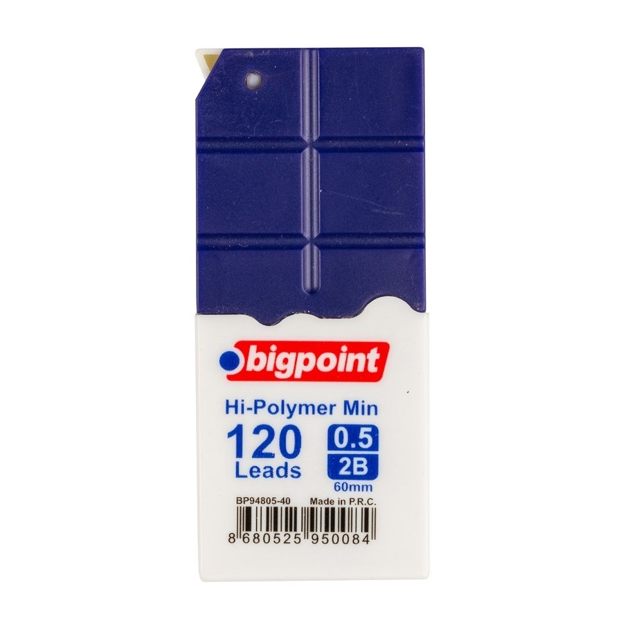 Bigpoint Kalem Ucu 0.5mm 2B 120'li Tüp Koyu Mavi 12'li Kutu