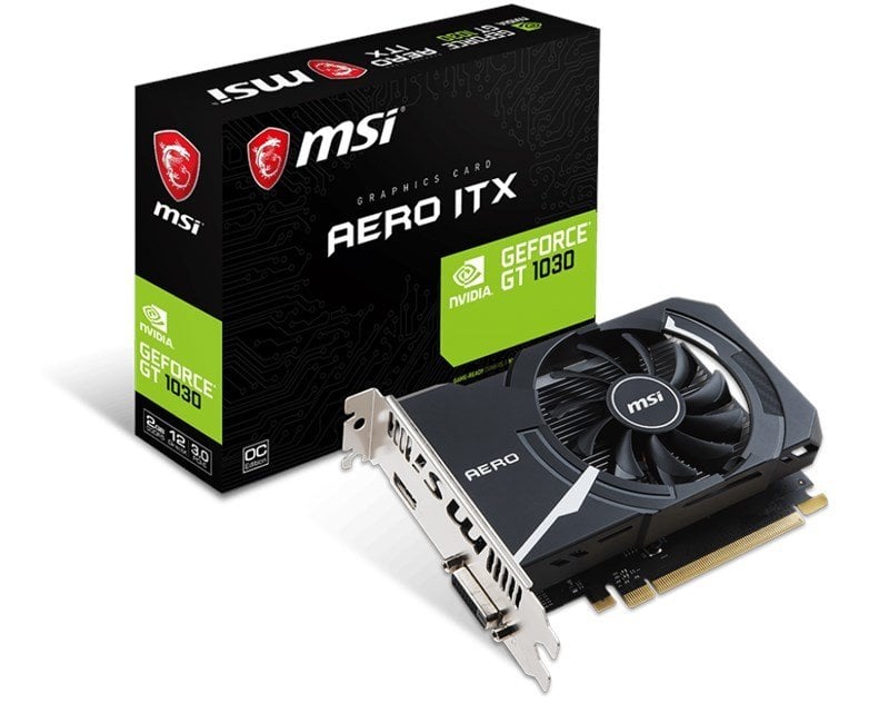 MSI GeForce GT 1030 2GB Aero Itx OC GDDR4 64Bit