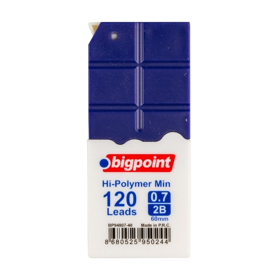 Bigpoint Kalem Ucu 0.7mm 2B 120'li Tüp Koyu Mavi 12'li Kutu